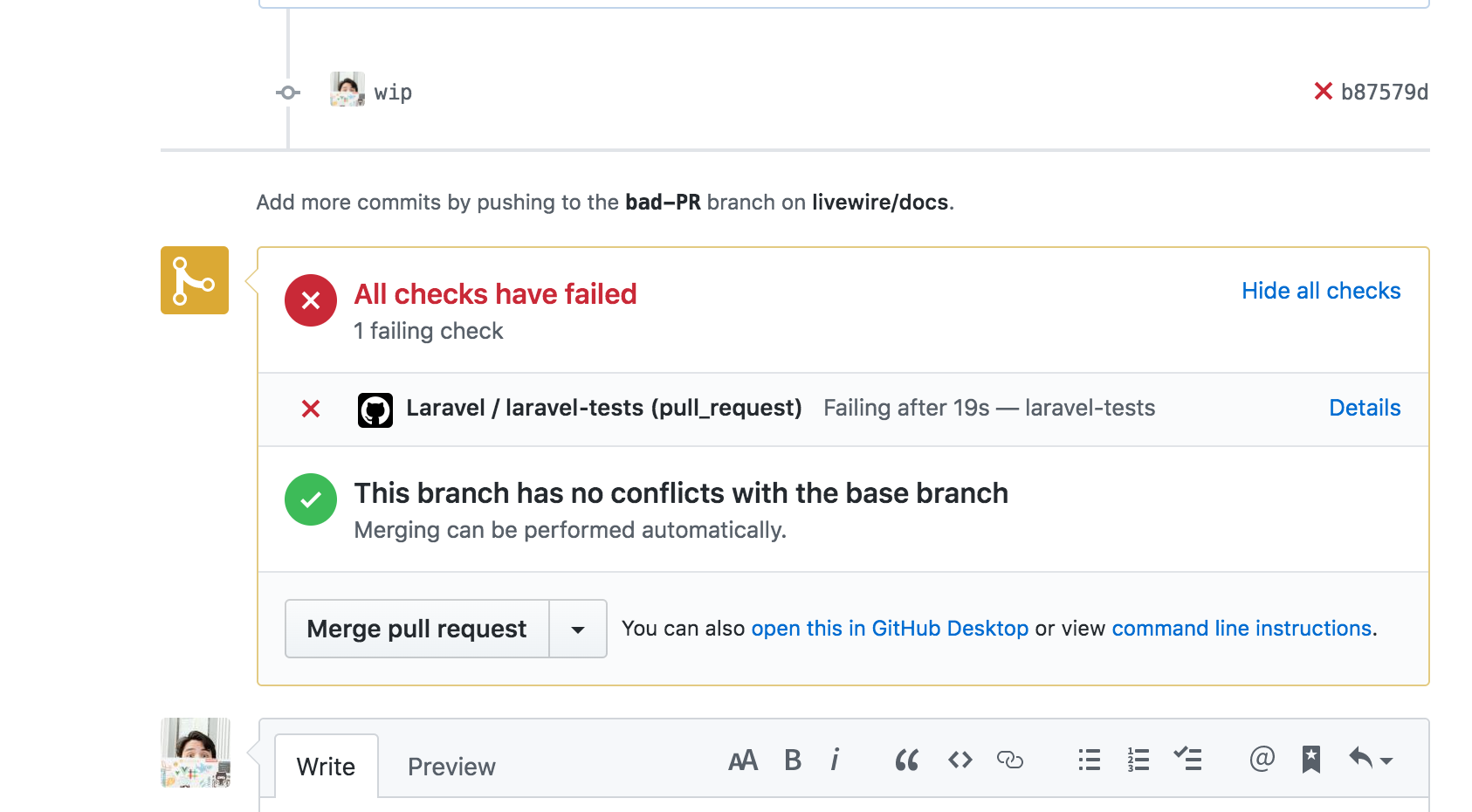 Pull requests · exegeses/laravel-62842 · GitHub